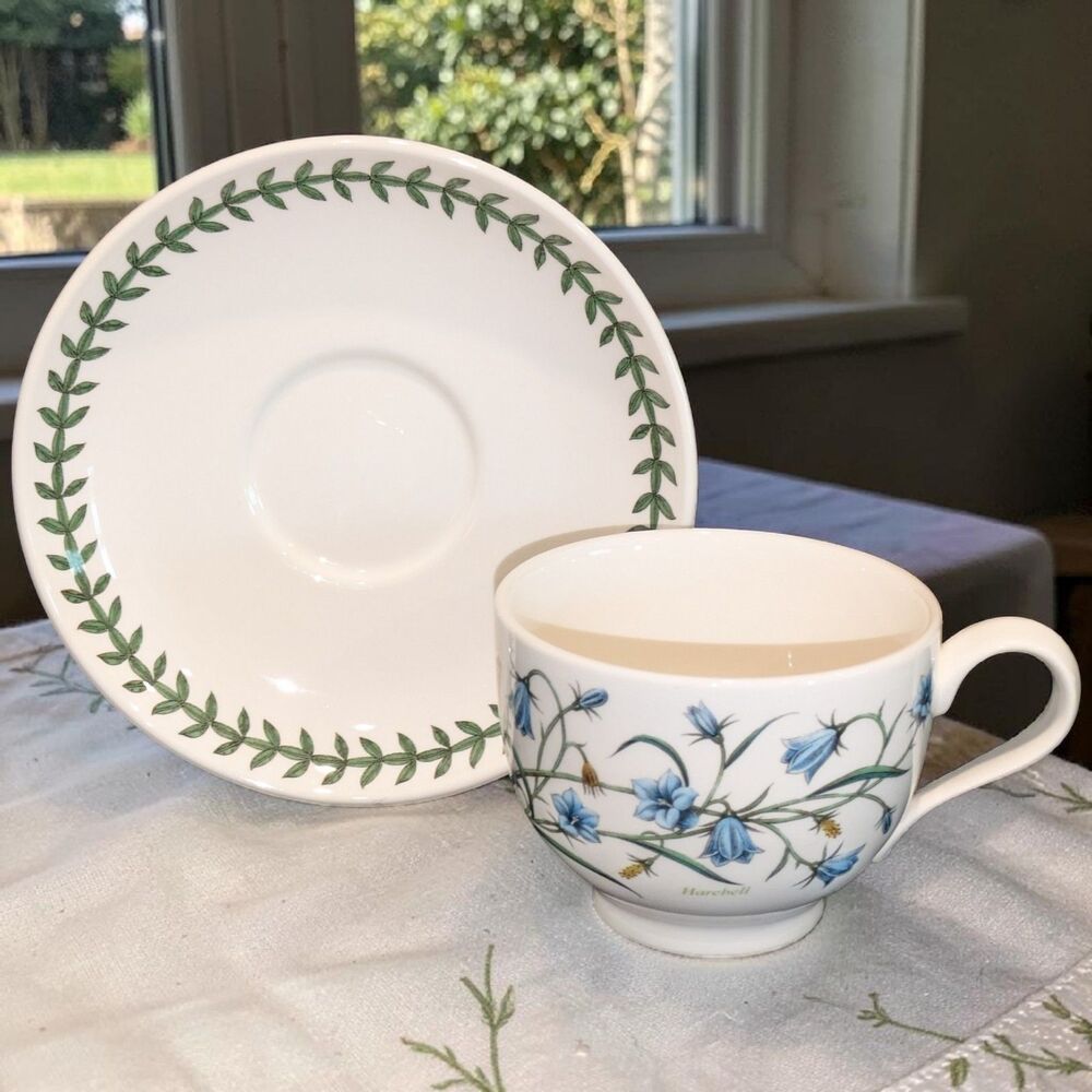 PORTMEIRION Cup & Saucer Botanic Garden HAREBELL Tea Coffee Cup Set England